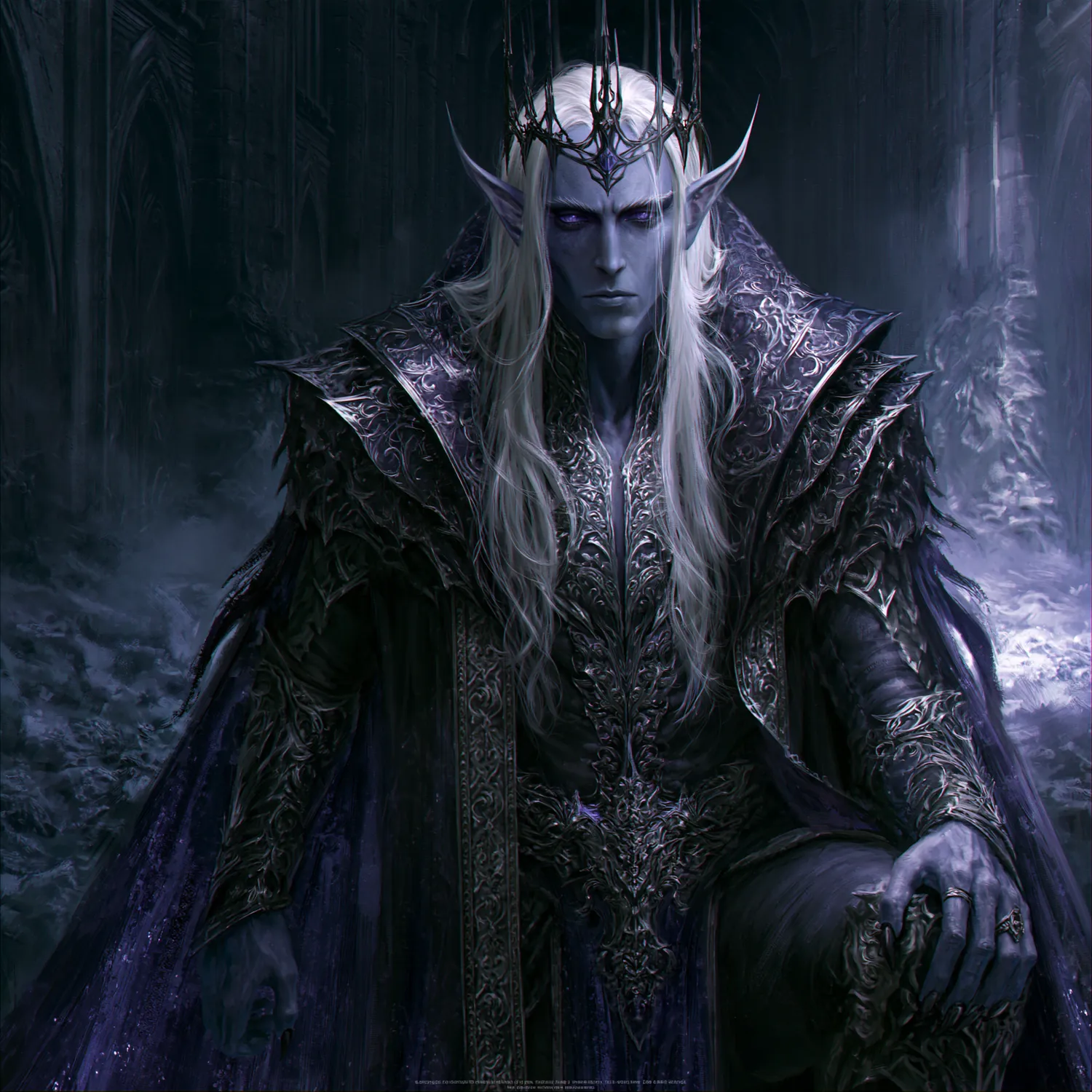 The Dark-Elf Lord, the elven face of the Fallen