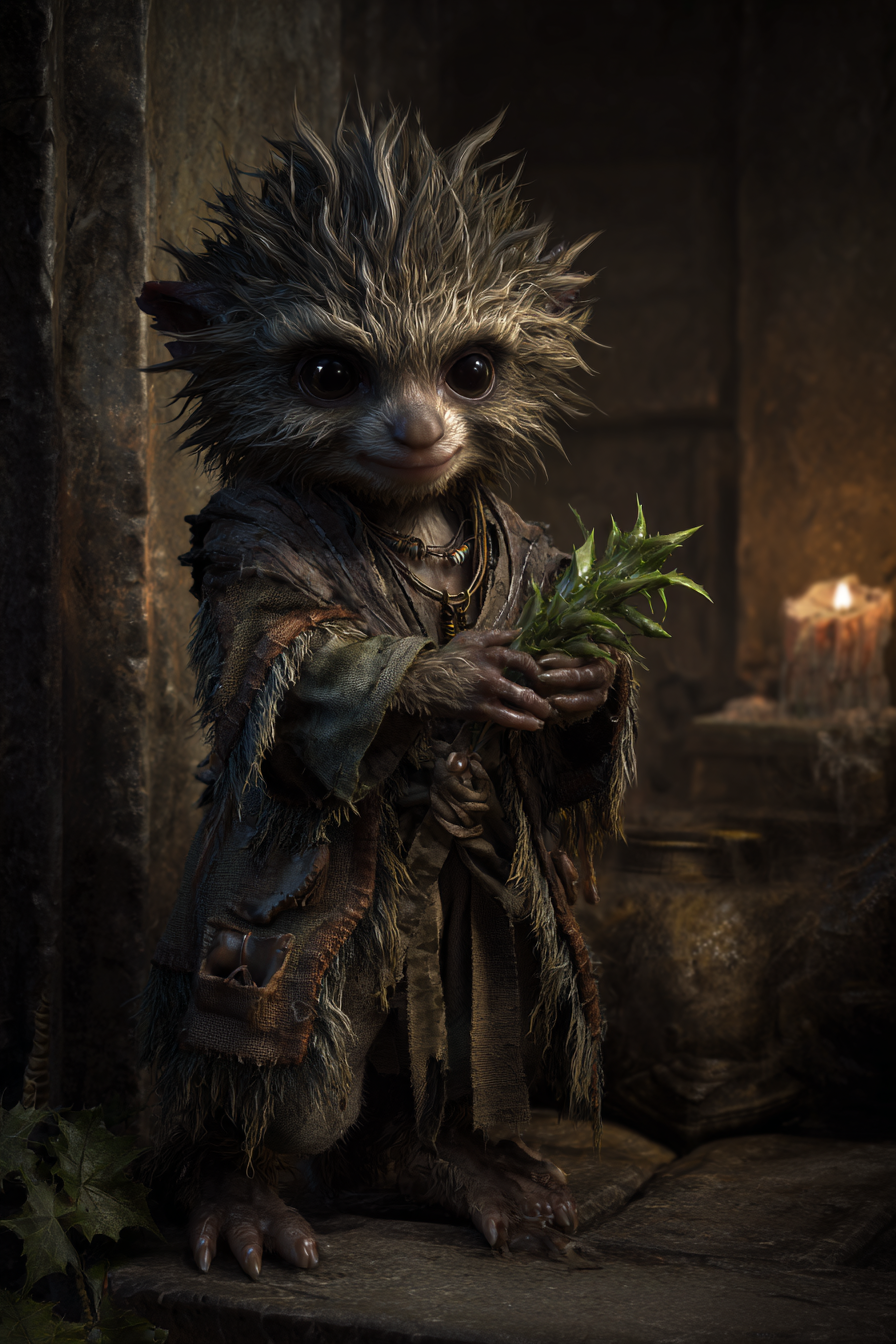 Wick, a brownie of the Small Folk, fading with the world