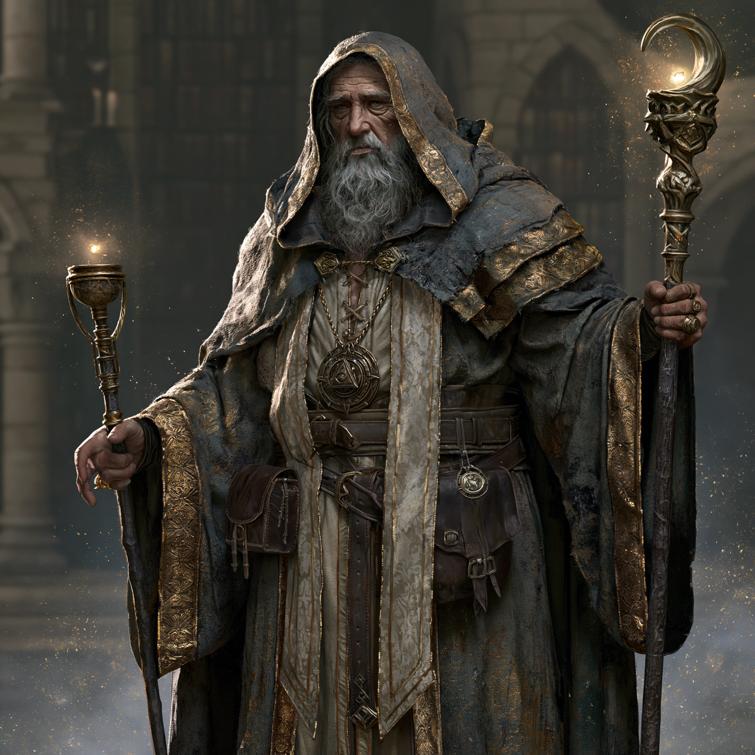 Wystan the Warden, an elder archmage of the withholding-wise