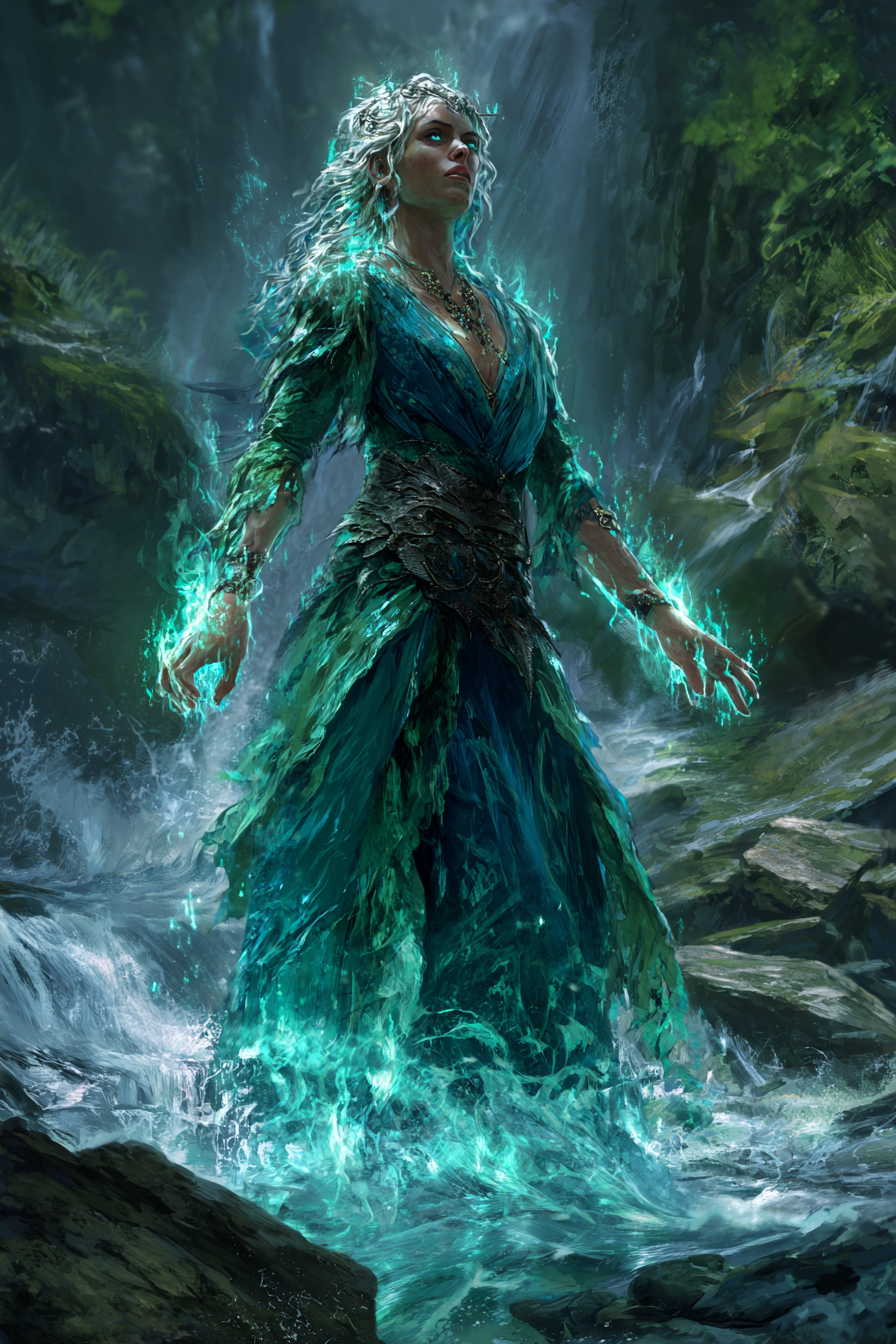 A river-spirit, keeper of the flowing bloodstream of magic