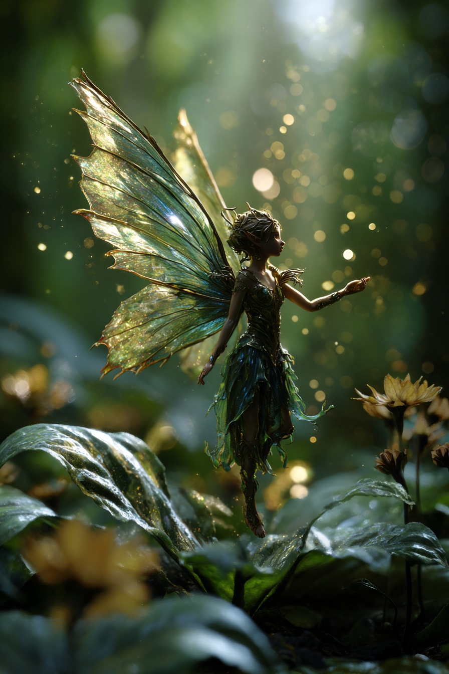 A sprite, the world's fading enchantment given wings