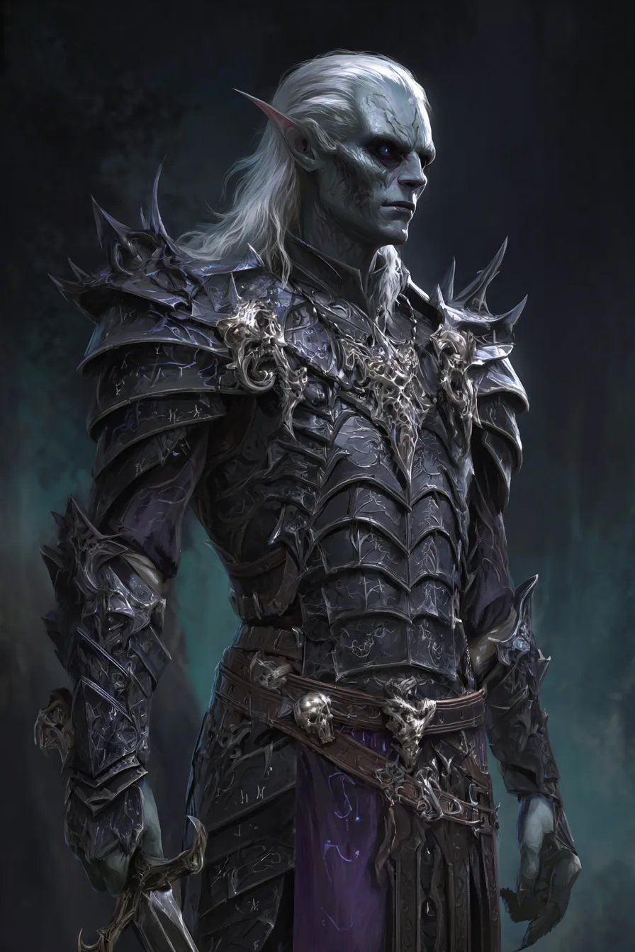A dark elf, a Void-sworn creature of the ending light