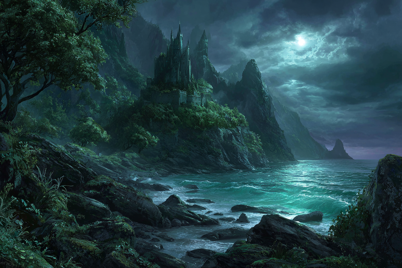 The Elven Isle, forested refuge of the light elves