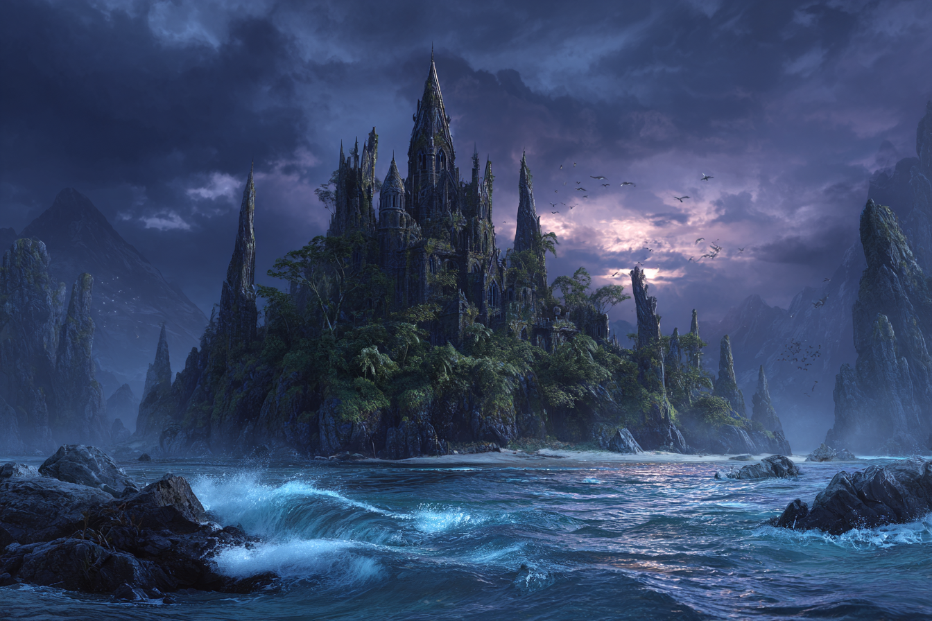 The Lonely Isle, home of the deathless half-elves